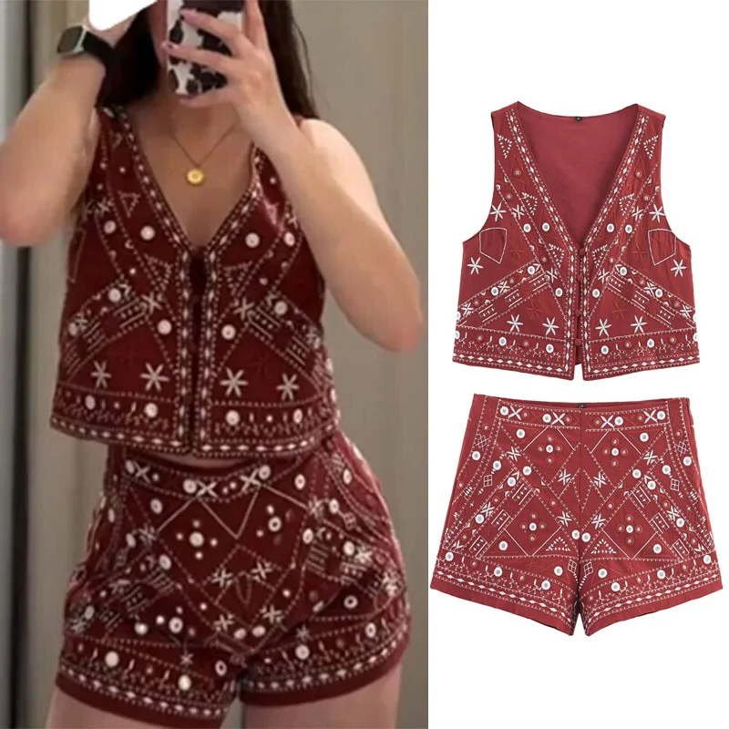 Ensemble Short et Veste Sans Manches