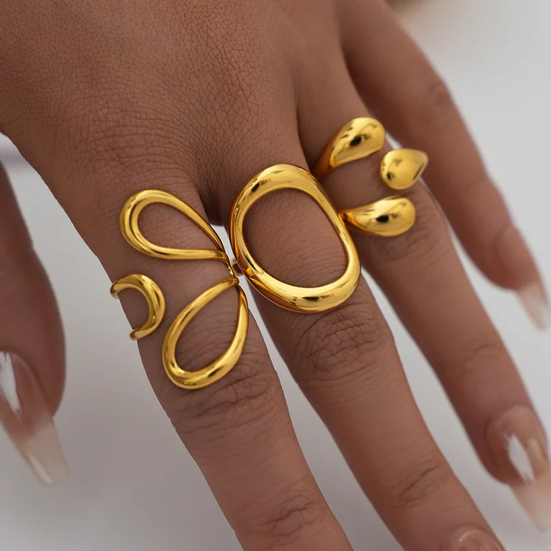 Bague bohème dorée minimaliste