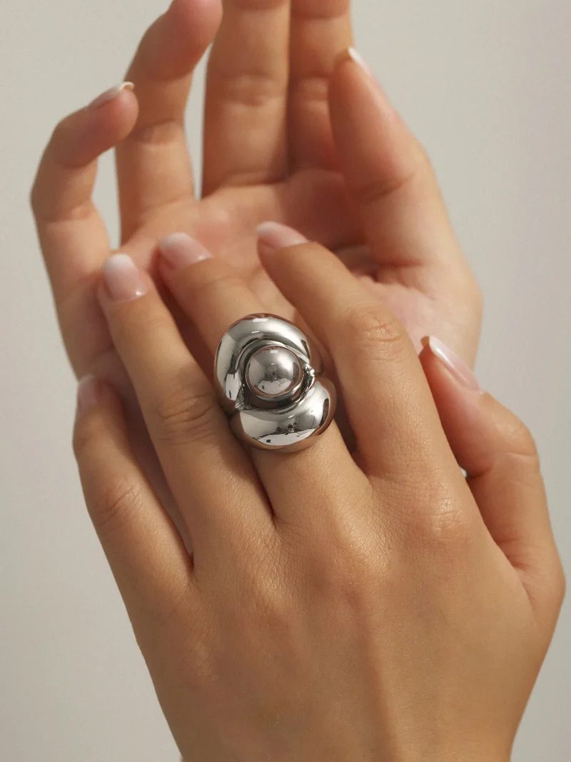 Bague bohème oversize dorée pour femme