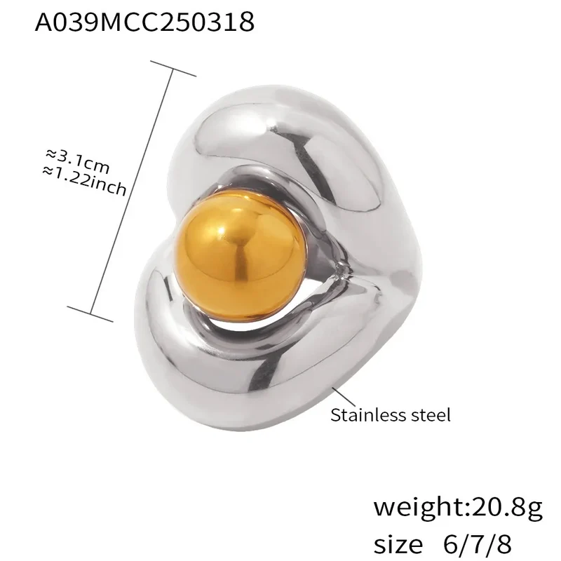 Bague bohème oversize dorée pour femme