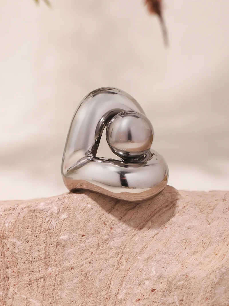 Bague bohème oversize dorée pour femme