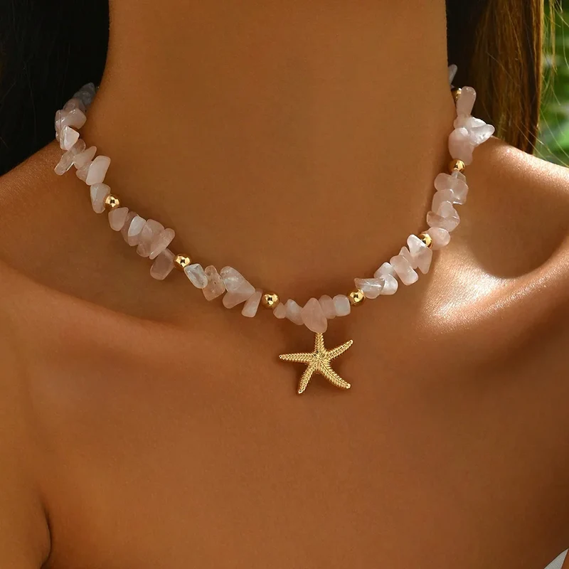 Collier bohème chic femme en coquillage