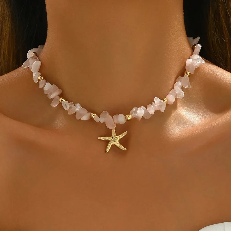 Collier bohème chic femme en coquillage