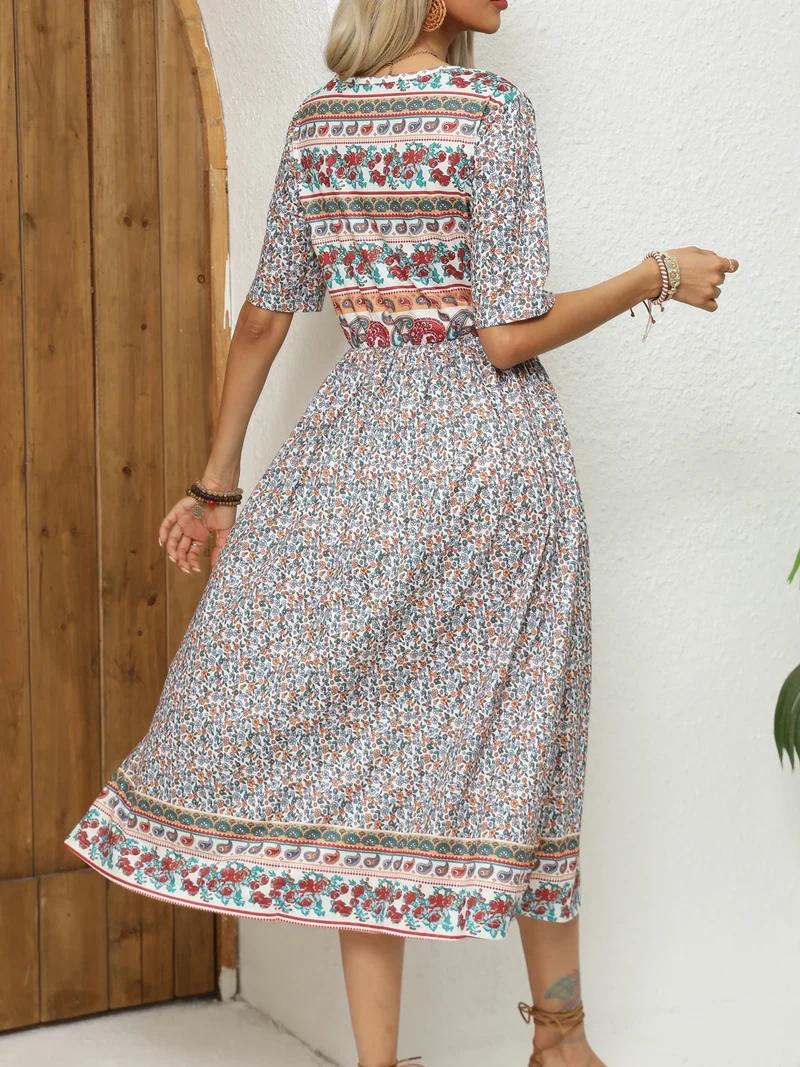 Robe Fluide Mi-Longue Boheme