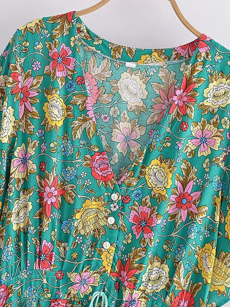 Robe Longue Hippie Verte Boheme