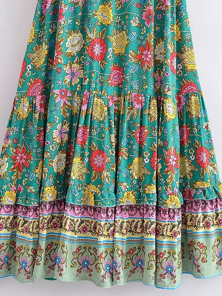 Robe Longue Hippie Verte Boheme