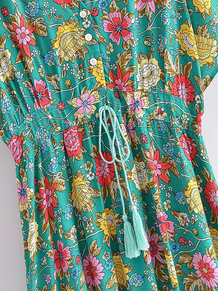Robe Longue Hippie Verte Boheme