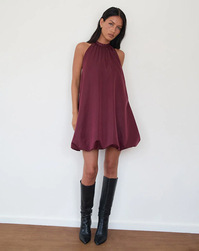 Mini robe bouffante Yusna, baie foncée