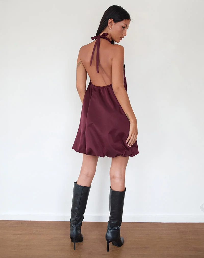 Mini robe bouffante Yusna, baie foncée