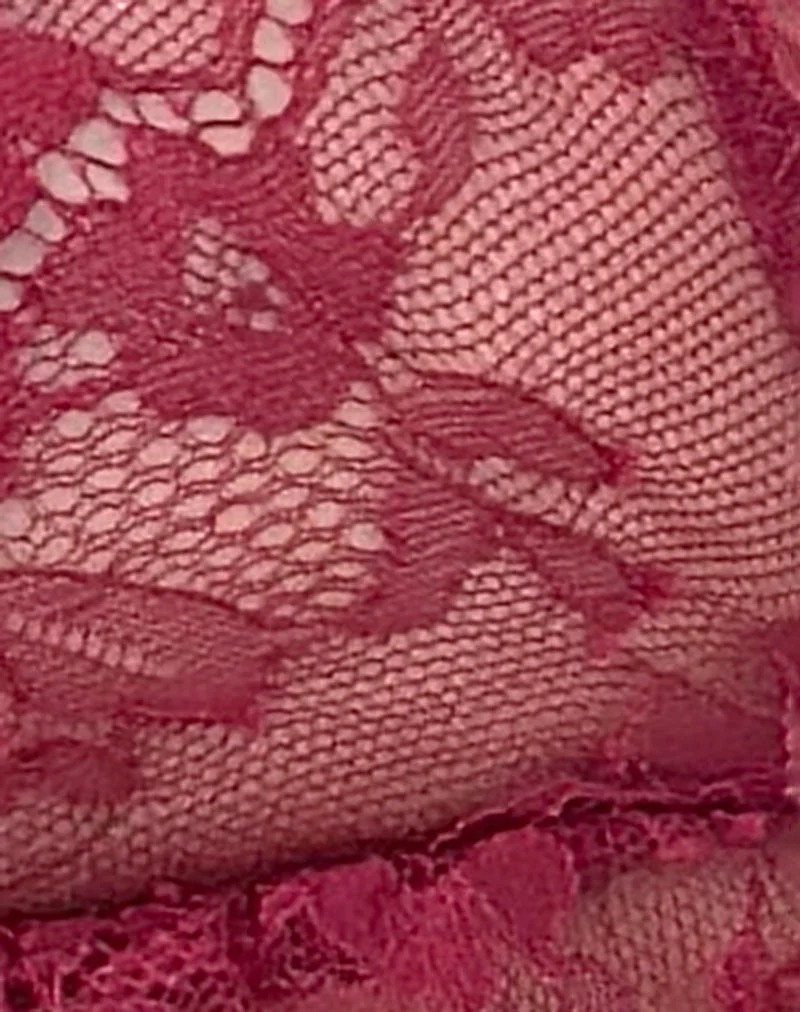 Soutien-gorge en dentelle Najya, bourgogne