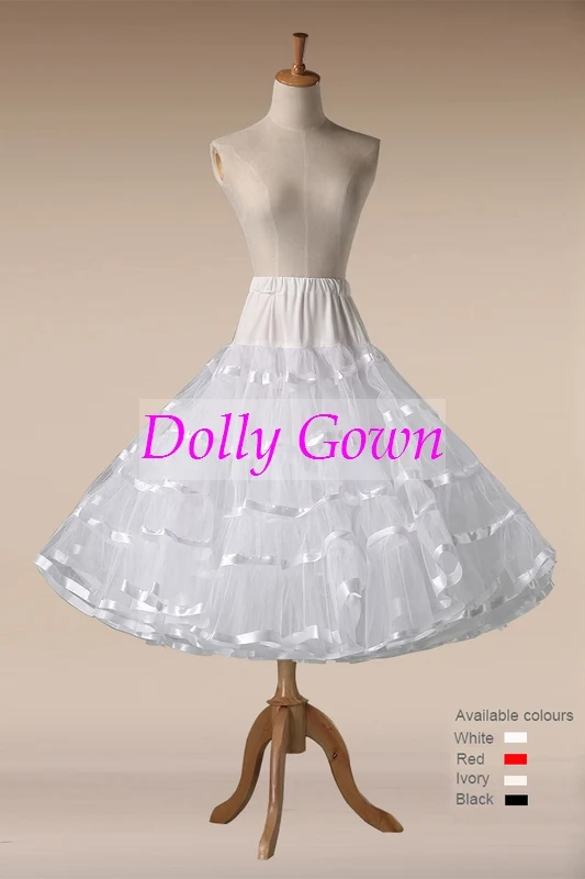 Jupon longueur thé, jupon court, accessoires