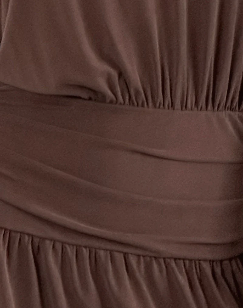Mini robe Sanuli, chocolat amer