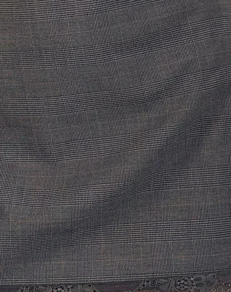 Mini robe Larna en tissu à carreaux gris
