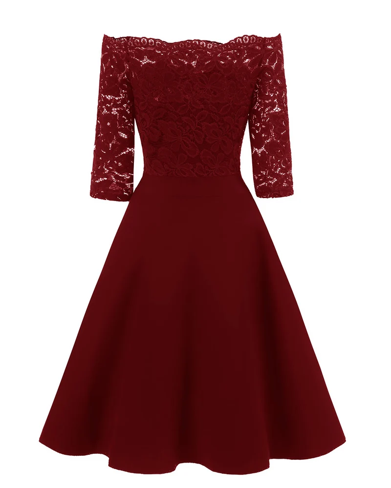 Robes de demoiselle d'honneur courtes bordeaux, robe de bal à épaules dénudées avec manches