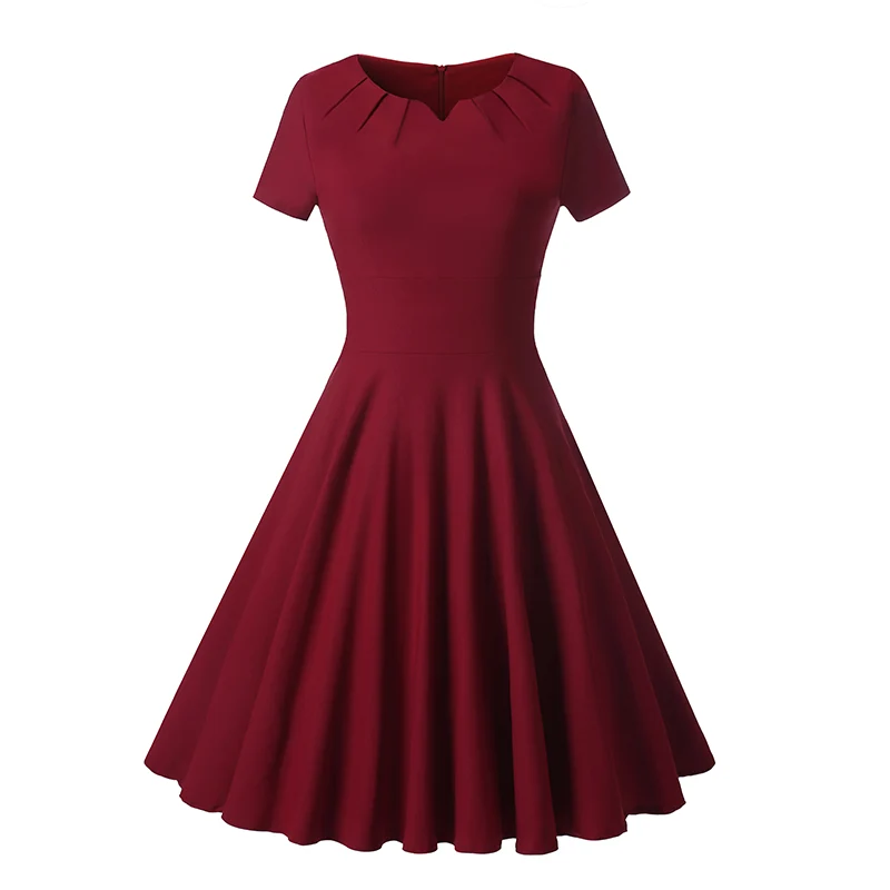 Robes de demoiselle d'honneur modestes bordeaux courtes vintage avec manches courtes