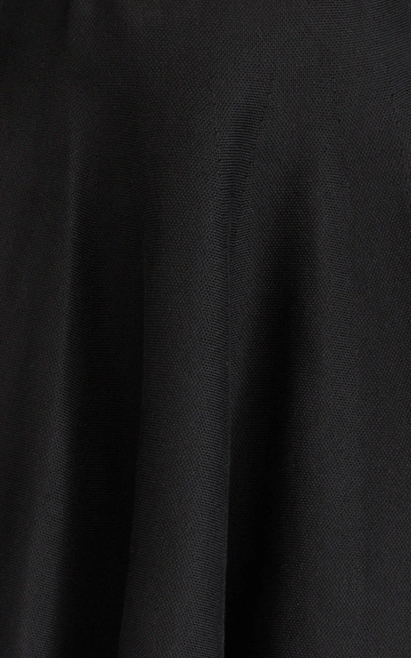 Farrah Mini Skirt - High Waisted A Line Skirt in Black
