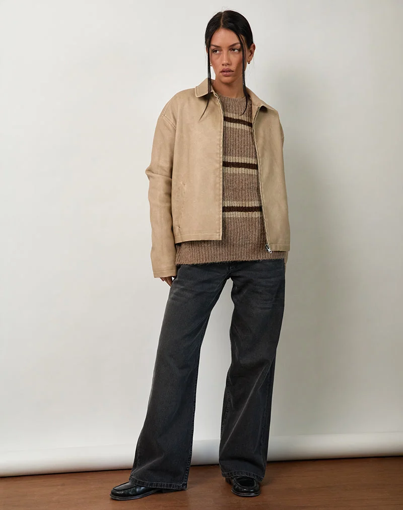 Veste Catalin en PU usé sable