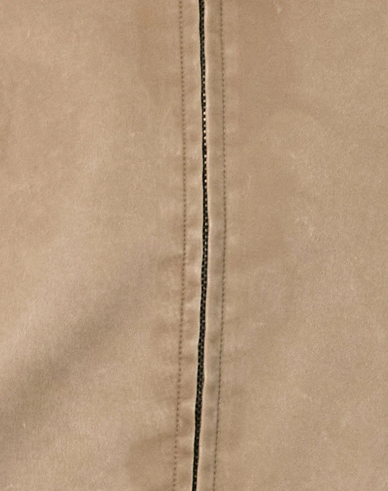 Veste Catalin en PU usé sable