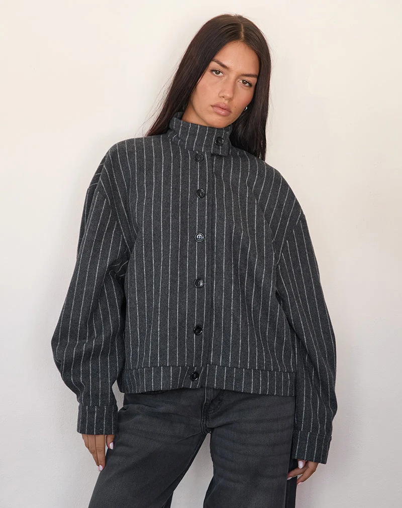 Veste Lastika à rayures anthracite