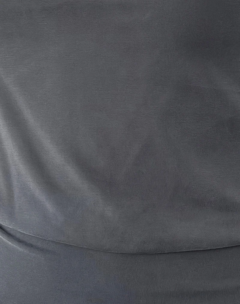 Top bandeau Leocadia en gris foncé