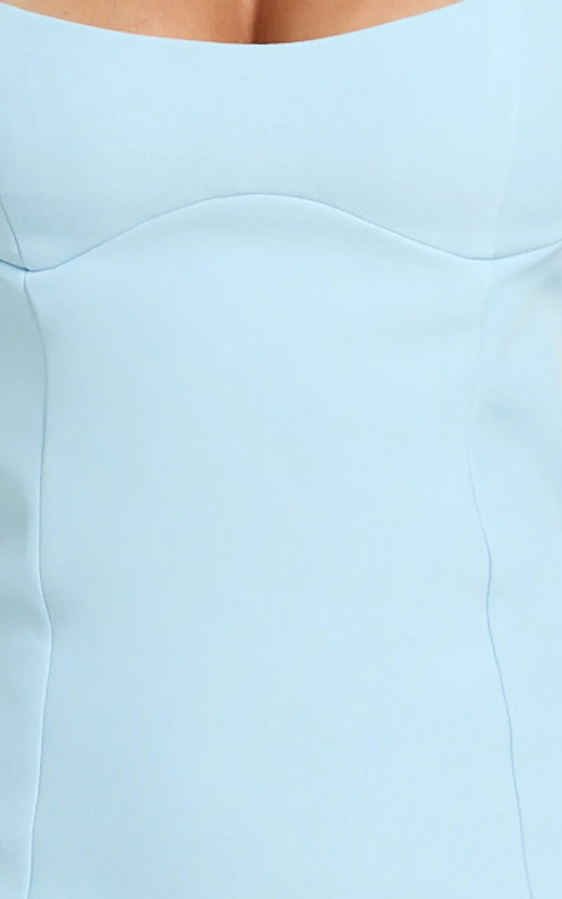 Aretha Mini Dress - Panel Dress in Blue