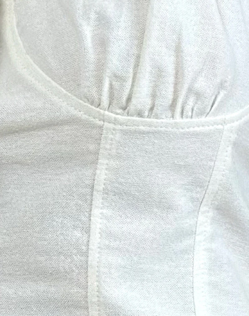 Kamden Cami Top in Linen Ivory