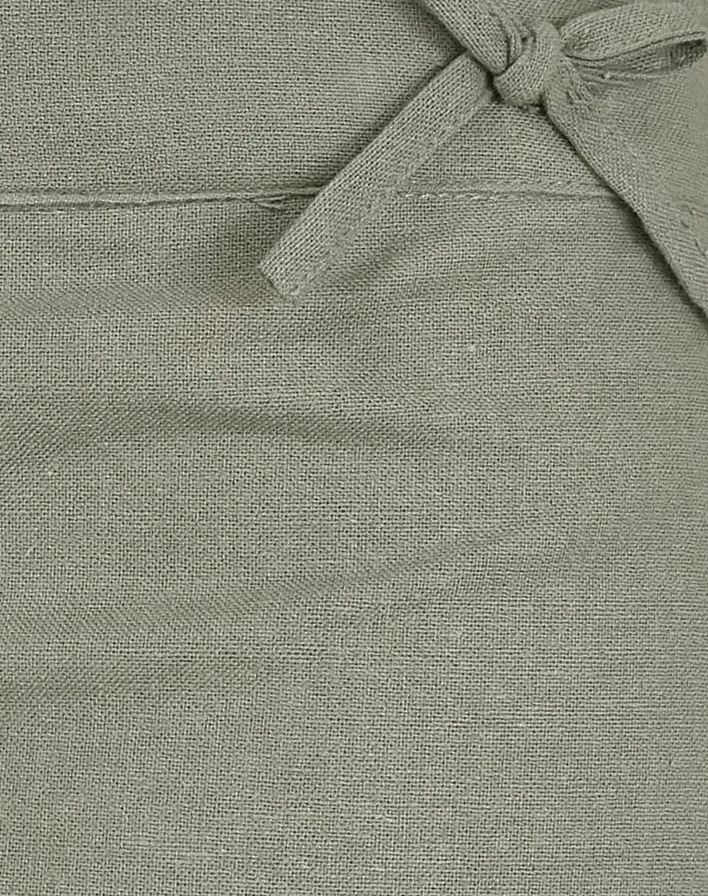 Short Blazy Tie, lin, vert ardoise