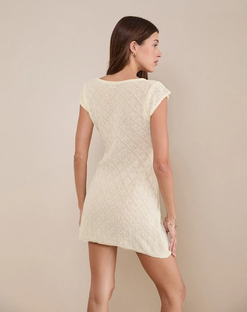 Mini robe Mariza en Pointelle Ivoire
