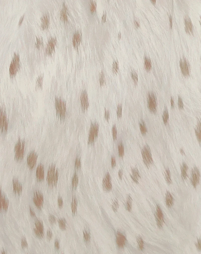 Mini robe bandeau Yukio en imprimé bambi ivoire