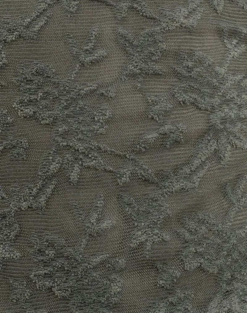Yamari Top in Jacquard Knit Green