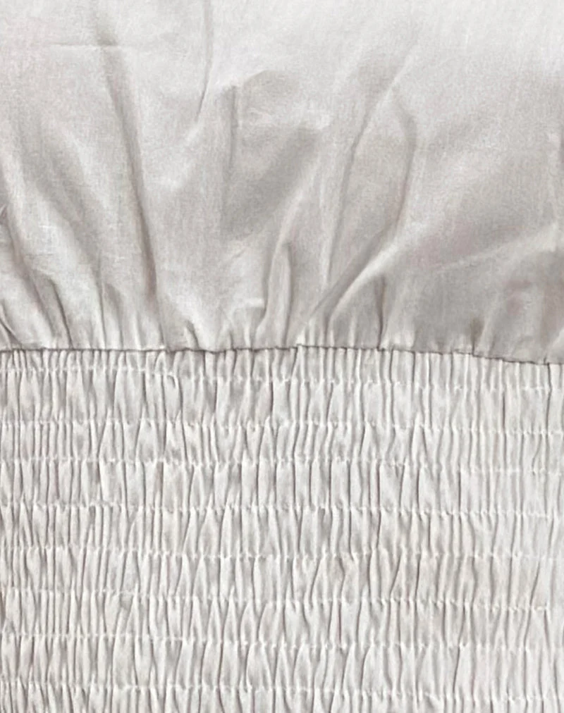 Rantha Shirred Waist Top in White