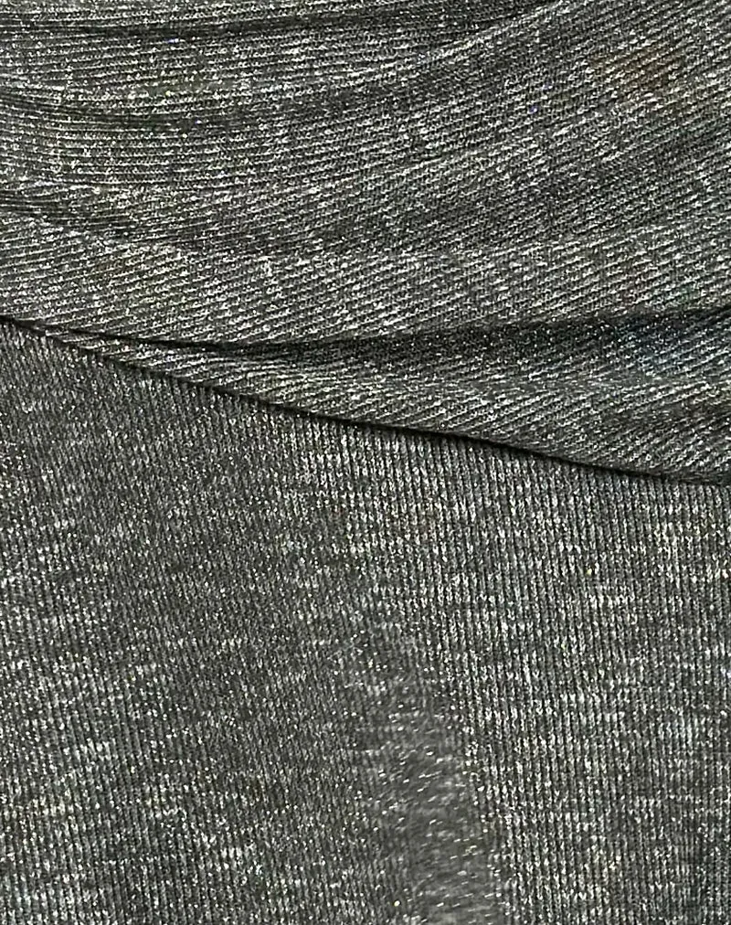 Yelena - Mini robe dos nu en maille pailletée - Kaki