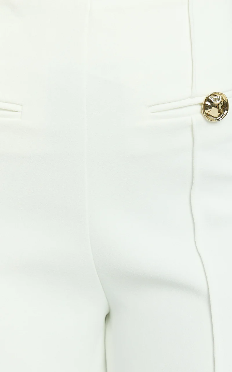 Clara Pants - High Waisted Wide Leg Pants in White