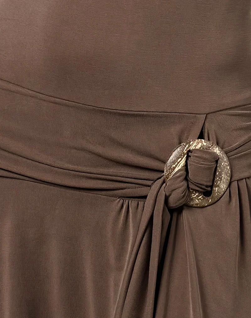 Aleida Mini robe ceinturée en Cupro Mink