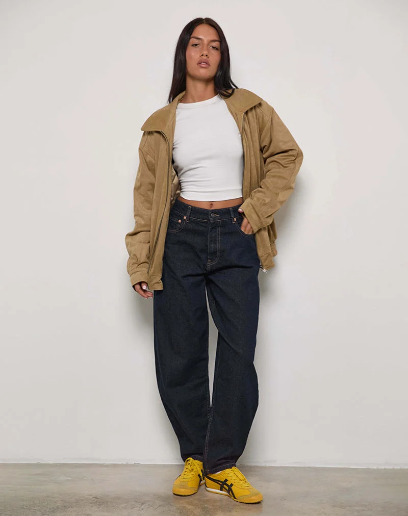 Jean Barrel High Rise en Indigo
