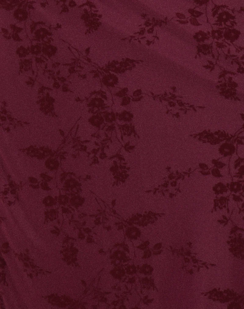 Robe longue Shaleed à fleurs botaniques marron