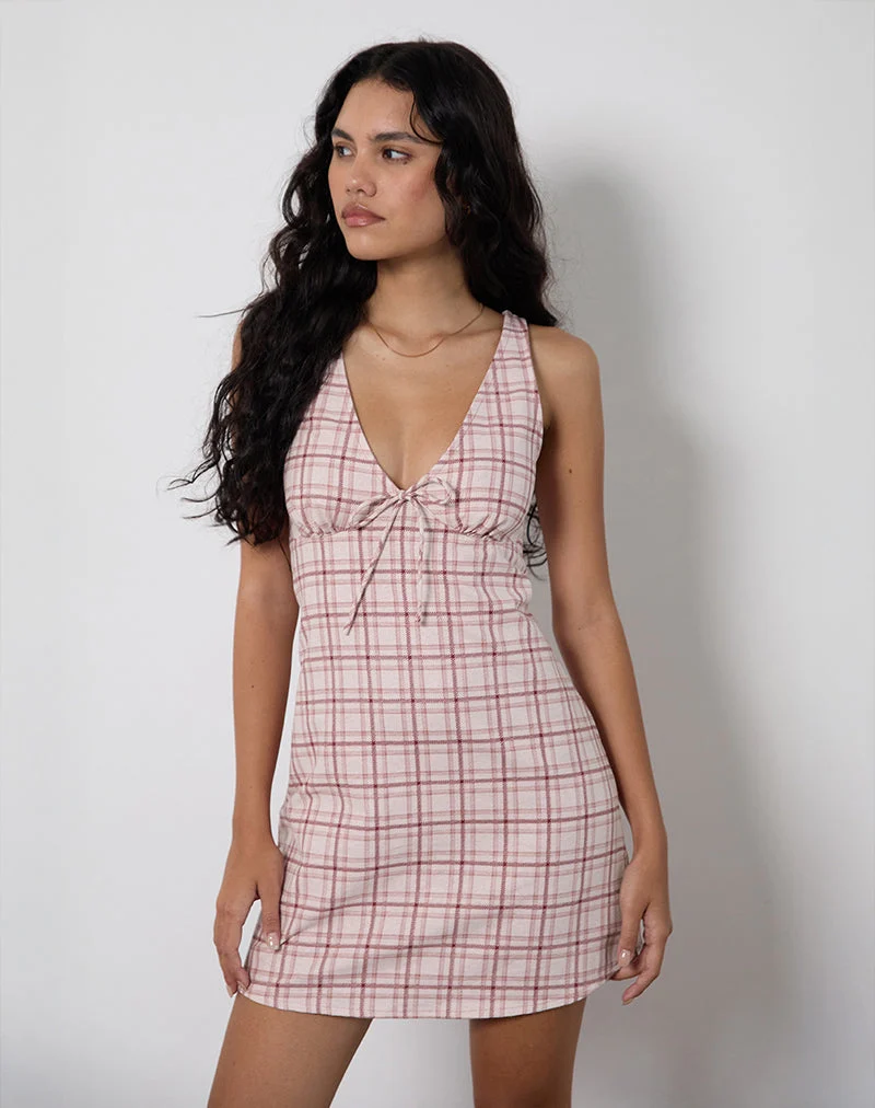 Mini robe Asatari, Basic Tartan Pink