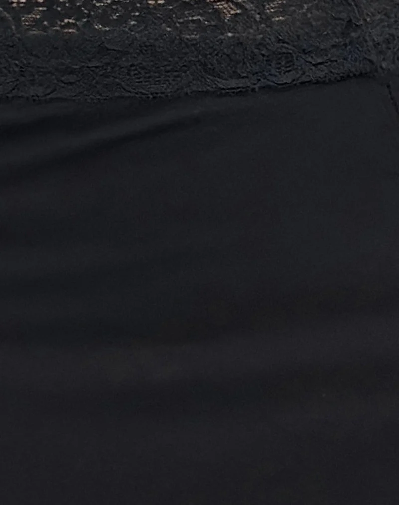 Jupe midi Laudine, noir