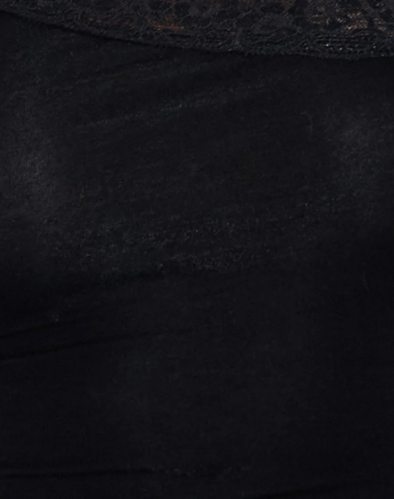Cordia One Shoulder Top in Black