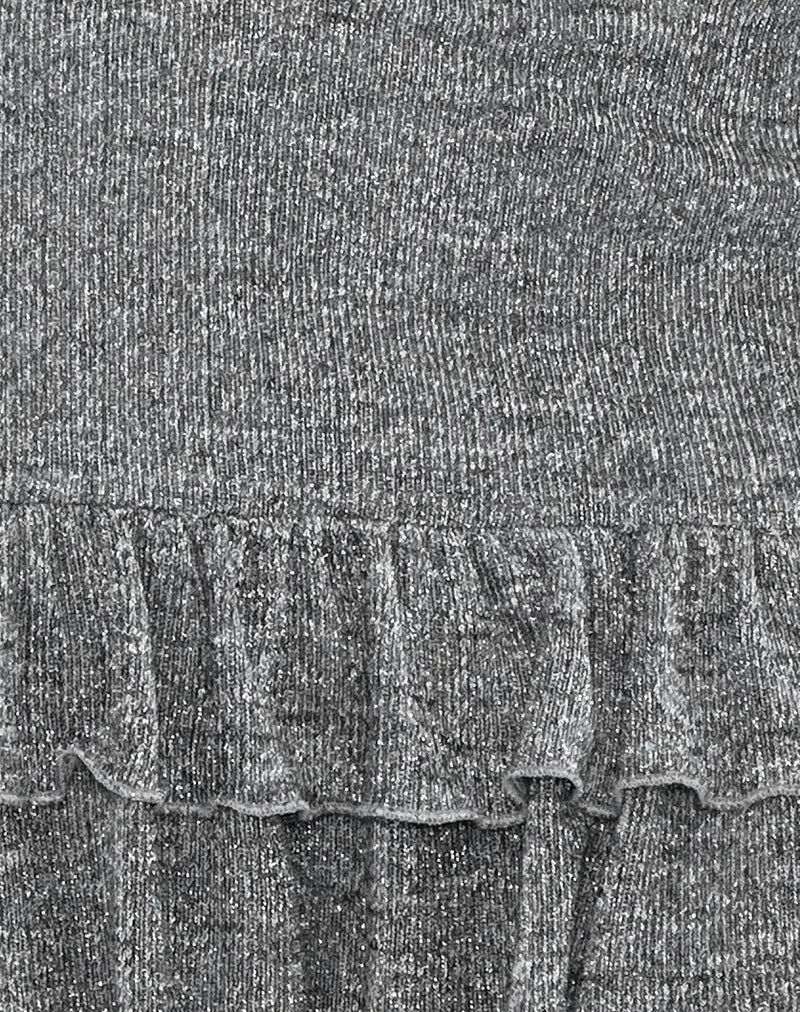 Mini robe Blio en gris chatoyant