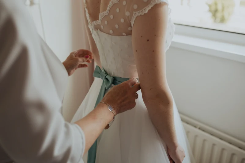 Robe de mariée courte à manches courtes, rétro, blanche, à pois, longueur thé, Vintage, robe de mariée à pois