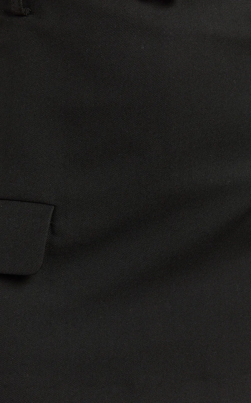 Haidy Skort - Mid Waisted Tailored Mini Skort in Black