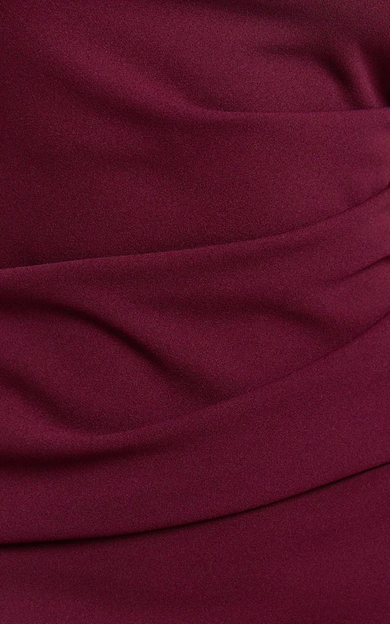 Vilma Mini Dress - One Shoulder Bodycon Dress in Wine