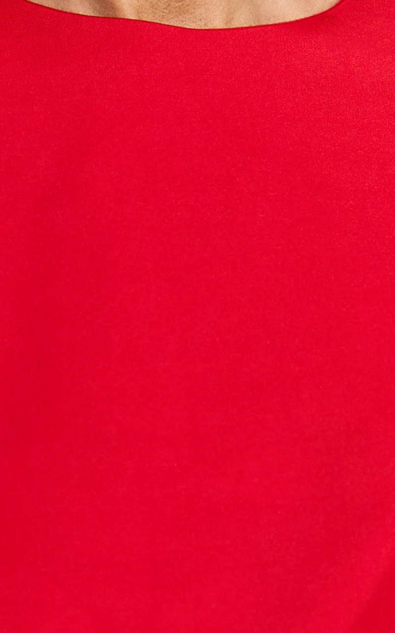 Karyna Mini Dress - Short Sleeve Boxy T-shirt Dress in Red