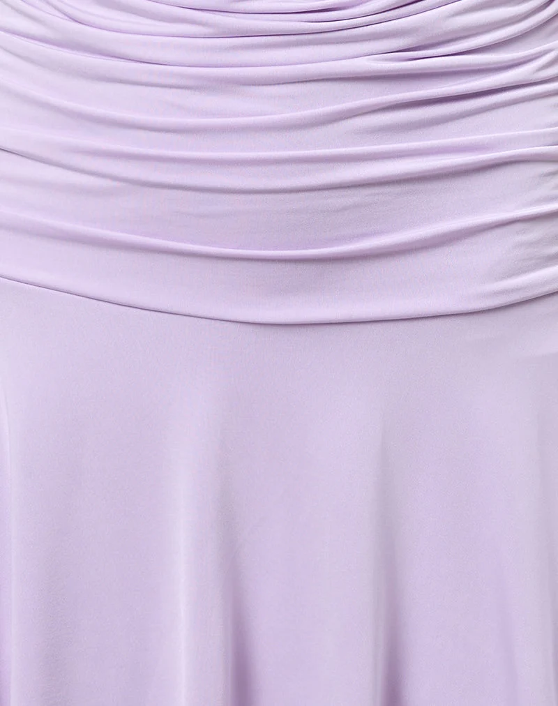 Mini robe bandeau Yasmin, lilas fluide