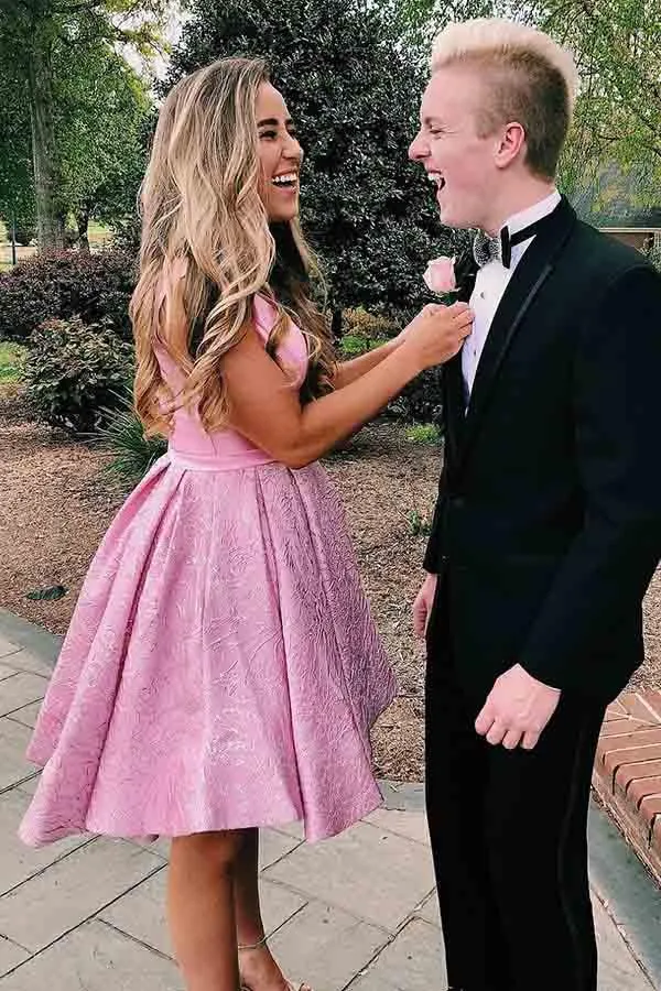 Robe de soirée courte rose | Robe de bal courte