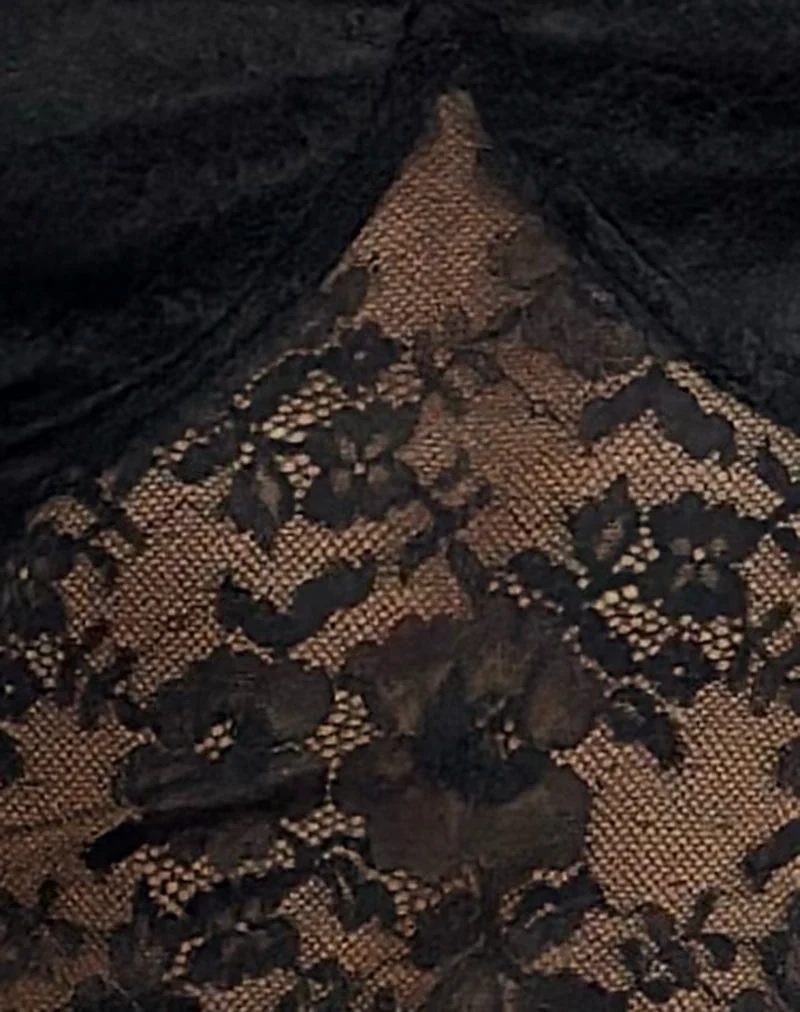 Rium - Robe midi non doublée en dentelle - Noir