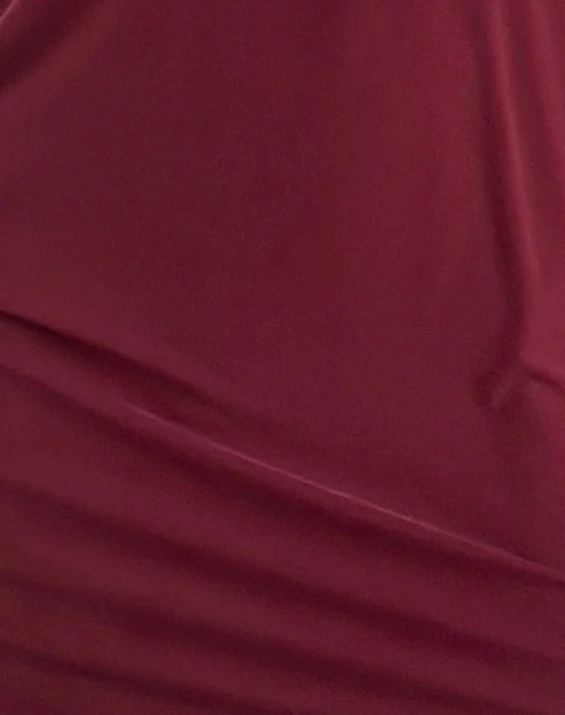 Mini robe souple Shelisa, rouge foncé