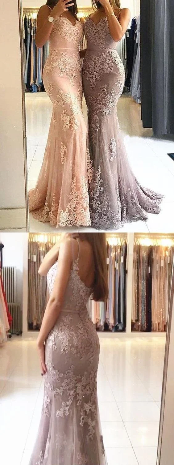 Robe de soirée longue sirène en dentelle | Robe de bal formelle