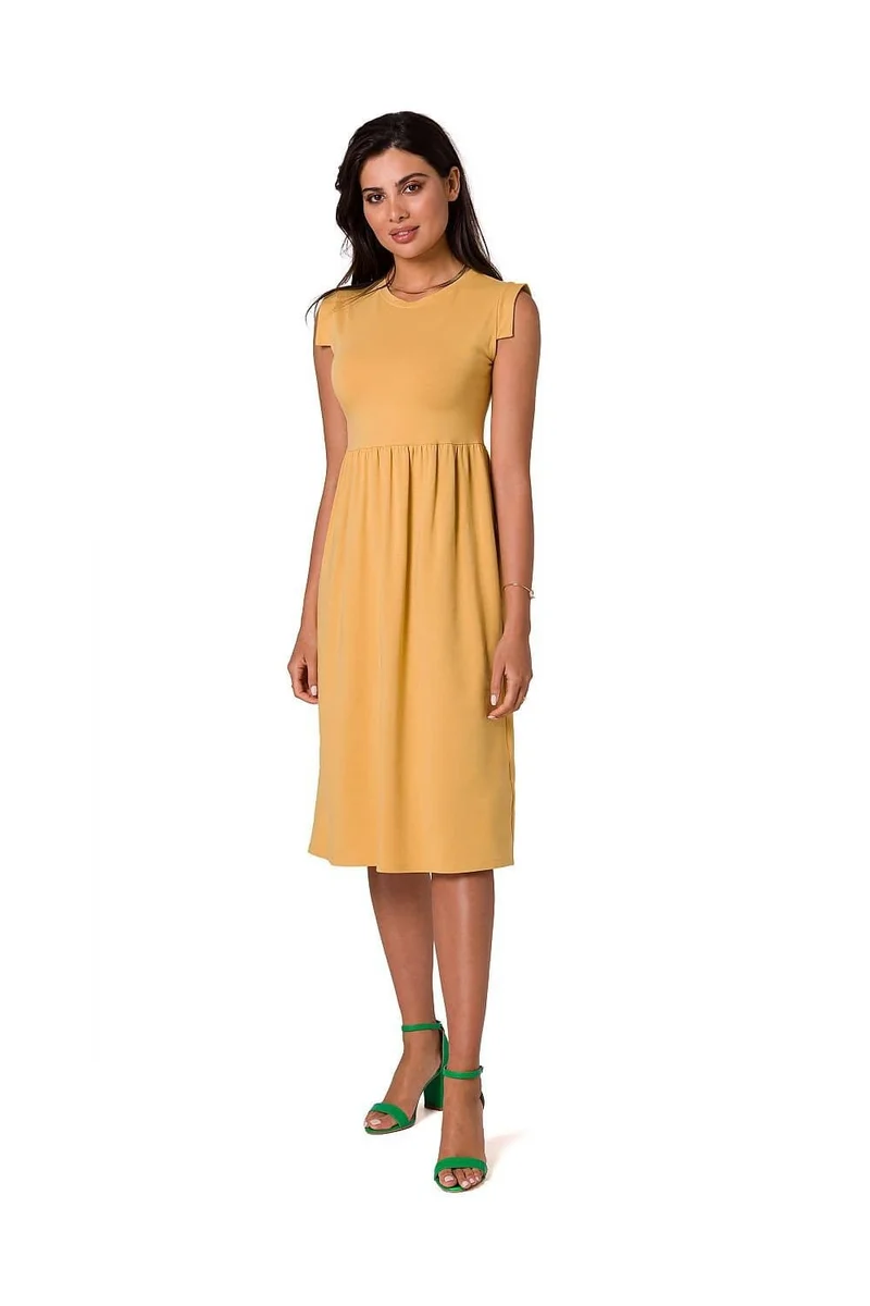 Robe jaune midi casual